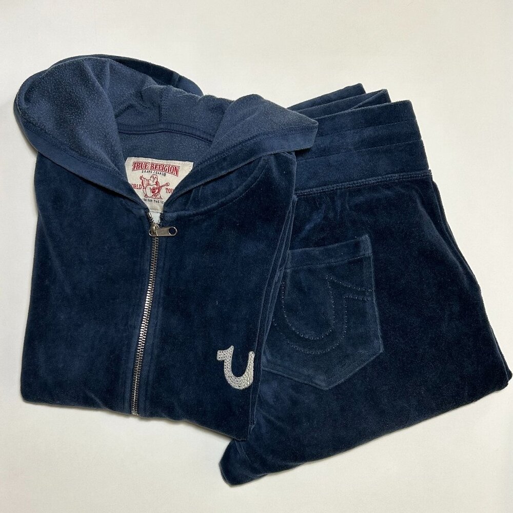 Velour True Religion Tracksuit Set